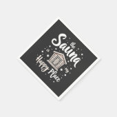 De sauna is mijn gelukkige plek servet (Hoek)