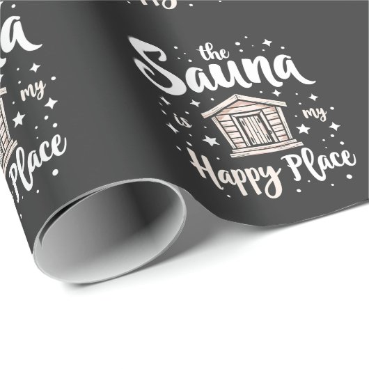 De Sauna is Mijn Geluksplek  Cadeaupapier (Rol Hoek)