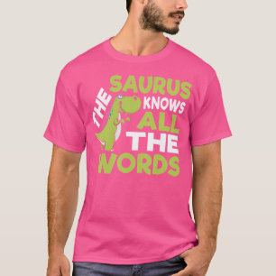 De Saurus Funny Thesaurus Pun Dinosaur Shirt