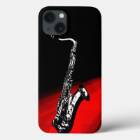 De saxofone (rood en zwart)