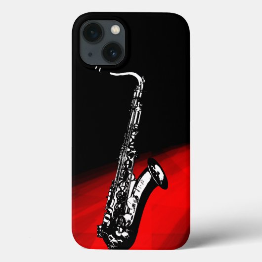 De saxofone (rood en zwart) Case-Mate iPhone case (Achterkant)