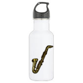 De saxofone waterfles  (Voorkant)