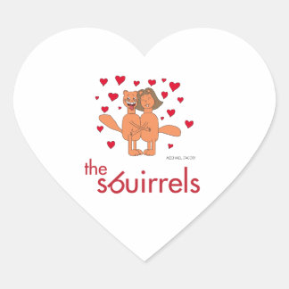 De Sbuirrels Ed en Mary Valentine Hart Sticker