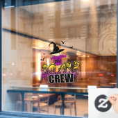 De Scare Crew Paarse ID1002 Raamsticker (Cafe Raam)