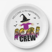 De Scare Crew Welkom Paarse ID1002 Papieren Bordje (Voorkant)