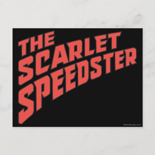 De Scarlet Speedster-Logo Briefkaart (Voorkant)