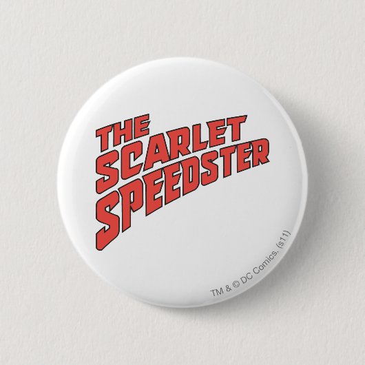 De Scarlet Speedster-Logo Ronde Button 5,7 Cm (Voorkant)