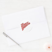 De Scarlet Speedster-Logo Ronde Sticker (Envelop)