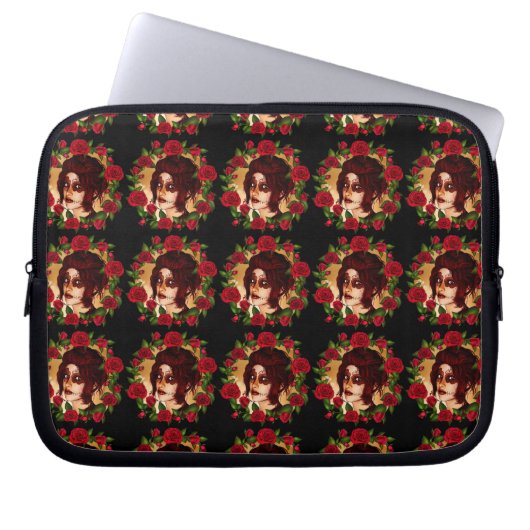 De Scarlet Sugar Doll Laptop Sleeve (Voorkant)