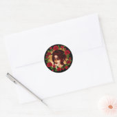 De Scarlet Sugar Doll Ronde Sticker (Envelop)