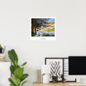 De Scene in Bennecourt, 1868 Claude Monet cool, Poster (Thuiskantoor)