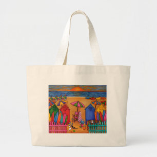De Scène Lisa Lorenz van het Strand van de Grote Tote Bag