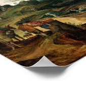 De Scene met een verbrijzelde toren Poster (Hoek)