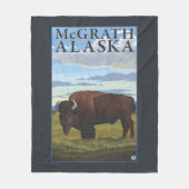 De Scène van de bizon - McGrath, Alaska Fleece Deken (Voorkant)