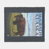 De Scène van de bizon - McGrath, Alaska Fleece Deken (Voorkant (Horizontaal))