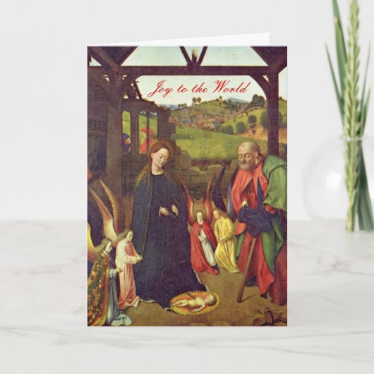 De Scène van de geboorte van Christus door Petrus Feestdagen Kaart (Voorkant)