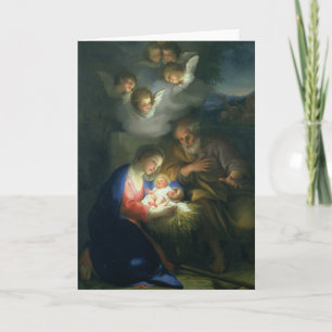 De Scène van de geboorte van Christus Feestdagen Kaart