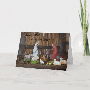 De scène van de geboorte van Christus Feestdagen Kaart