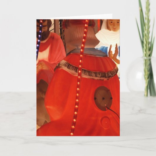 De scène van de geboorte van Christus met Feestdagen Kaart (Voorkant)