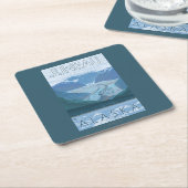 De Scène van de gletsjer - Juneau, Alaska Kartonnen Onderzetters (Schuin)