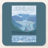 De Scène van de gletsjer - Juneau, Alaska Kartonnen Onderzetters (Voorkant)
