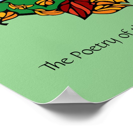 De Scène van de herfst met Citaat Poster (Hoek)