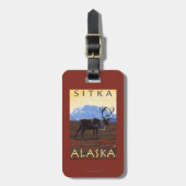 De Scène van de kariboe - Sitka, Alaska Bagagelabel (Voorkant verticaal)