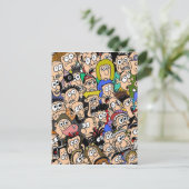 De Scène van de Menigte van de Kleur van de Briefkaart (Staand voorkant)