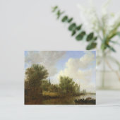 De scène van de rivier met een Uitzicht van Oversc Briefkaart (Staand voorkant)