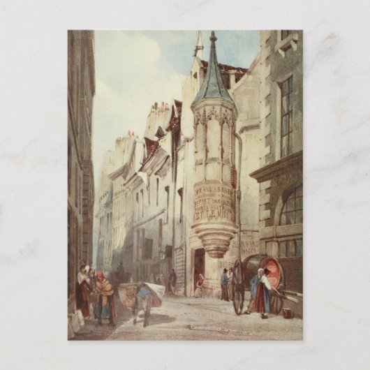 De scène van de Straat van Parijs Briefkaart (Voorkant)