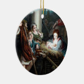 De Scène van de trog, Ronde Keramisch Ornament (Rechts)