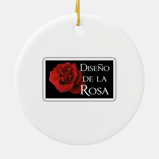 De Scène van de trog, Ronde Keramisch Ornament (Achterkant)