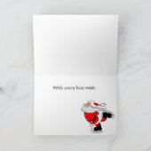 De scène van de winter, een huis door het meer feestdagen kaart (Binnen)