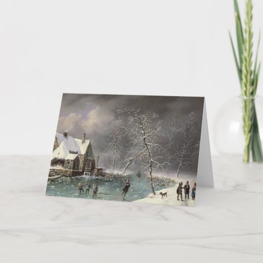 De Scène van de winter Feestdagen Kaart (Voorkant)