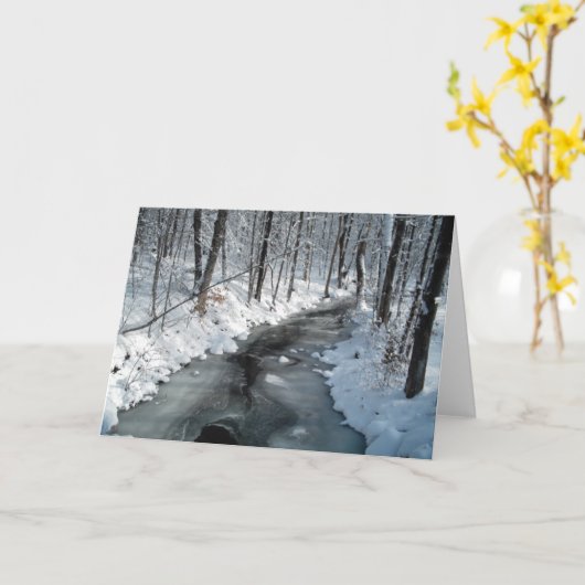 De Scène van de winter Kaart (Gele Bloem)