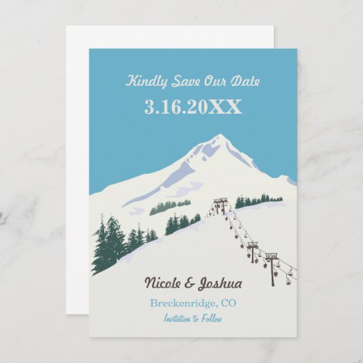 De Scène van de Winter sparen de Datum Kaart (Voorkant / Achterkant)