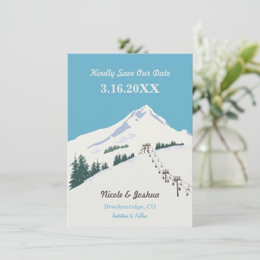 De Scène van de Winter sparen de Datum Kaart (Staand voorkant)