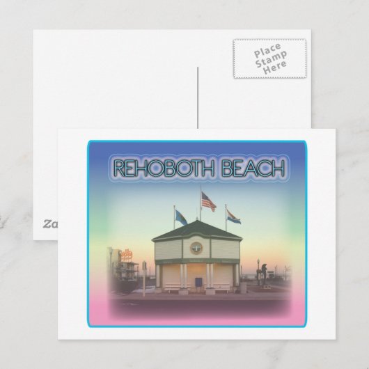 De Scène van het Ave Delaware - Rehoboth van het Briefkaart (Voorkant / Achterkant)