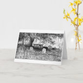 De Scène van het Kerkhof van Halloween Kaart (Gele Bloem)