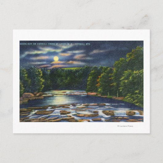 De Scène van het moonlight op de Creek van de Catv Briefkaart (Voorkant)