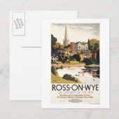 De Scene van het Poster van de Britse Spoorwegen Briefkaart (Voorkant / Achterkant)