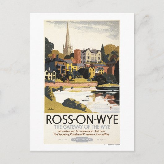 De Scene van het Poster van de Britse Spoorwegen Briefkaart (Voorkant)