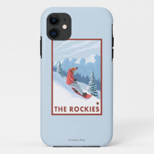 De Scène van Snowboarder - Rockies iPhone 11 Hoesje