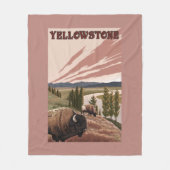 De Scène van YellowstoneBison Fleece Deken (Voorkant)