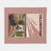 De Scène van YellowstoneBison Fleece Deken (Voorkant (Horizontaal))