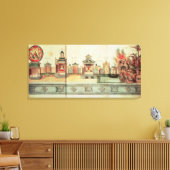 De scène voor het Mysterie van Valenciennes Canvas Afdruk (Insitu (Woonkamer))