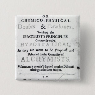'De sceptische chymist' Vierkante Button 5,1 Cm