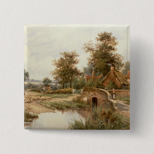 De schaafdrover vierkante button 5,1 cm (Voorkant)