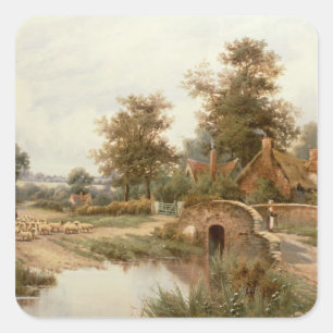 De schaafdrover vierkante sticker
