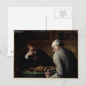 De Schaakspelers, c.1863-67 Briefkaart (Voorkant / Achterkant)
